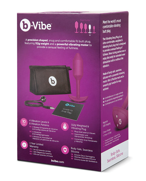 B-vibe Vibrating Weighted Snug Plug Xl