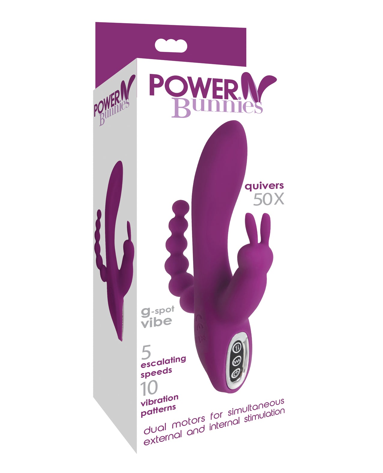 Power Bunnies Quivers G-spot Vibe - Purple