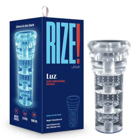 Rize - - Glow in the Dark - Lubricating Stroker - Clear