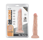 Dr. Skin Silicone - Dr. Carter - 7 Inch Dong With Suction Cup - Vanilla