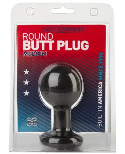 Round Butt Plug - - Black