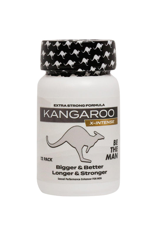 Kangaroo White - X-Intense Extra Strong Formula - 12 Count Bottles