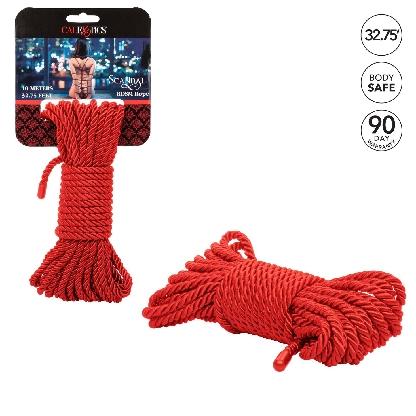 Scandal BDSM Rope 32.75ft- 10m - Red