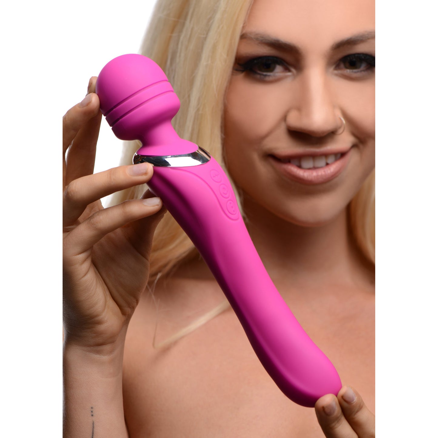 Whirling Wand 2 In 1 Silicone Dual Massage Wand